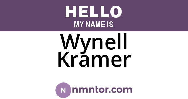 Wynell Kramer