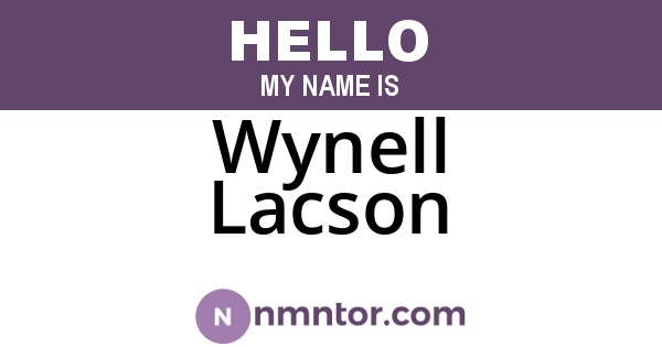Wynell Lacson
