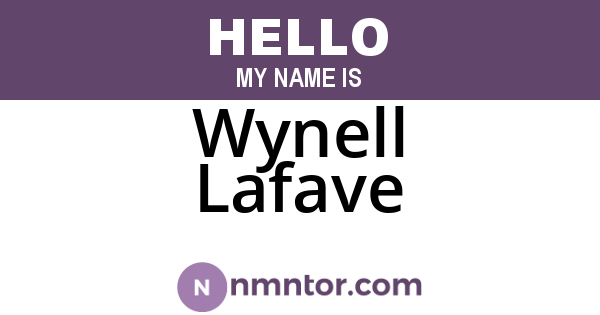 Wynell Lafave