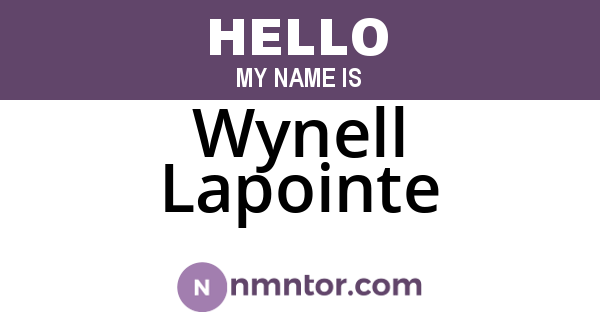 Wynell Lapointe