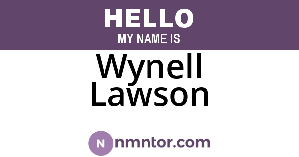 Wynell Lawson