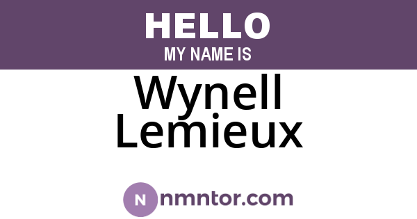 Wynell Lemieux