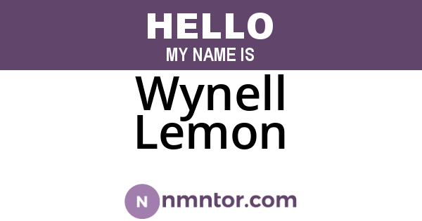 Wynell Lemon