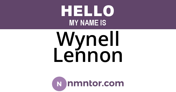 Wynell Lennon