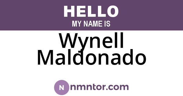 Wynell Maldonado