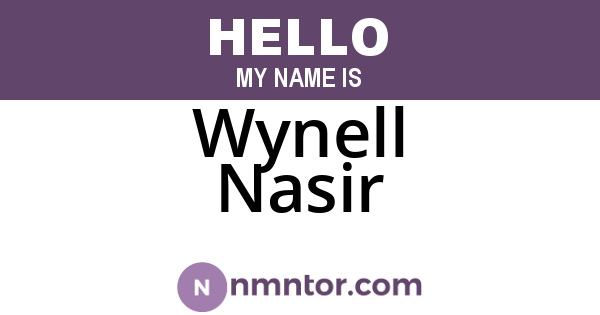 Wynell Nasir