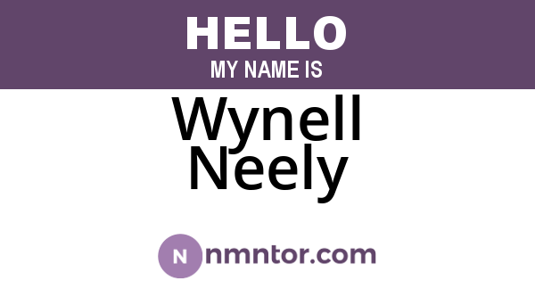 Wynell Neely