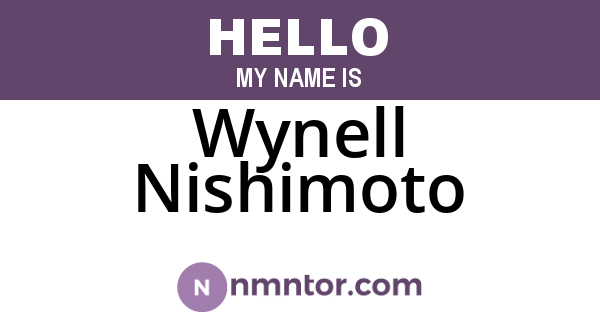 Wynell Nishimoto