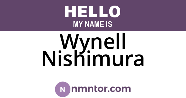 Wynell Nishimura