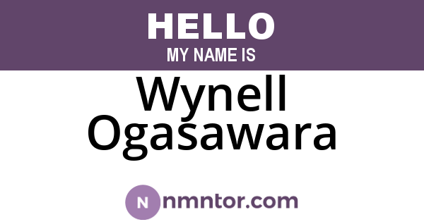 Wynell Ogasawara