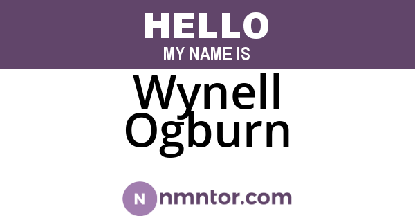 Wynell Ogburn