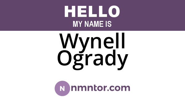 Wynell Ogrady