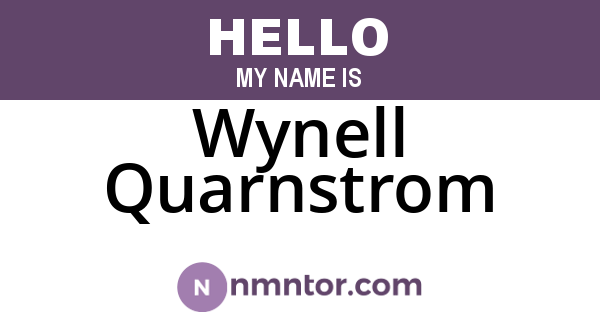 Wynell Quarnstrom