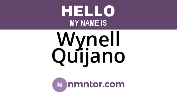 Wynell Quijano