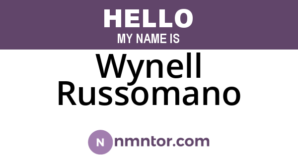Wynell Russomano