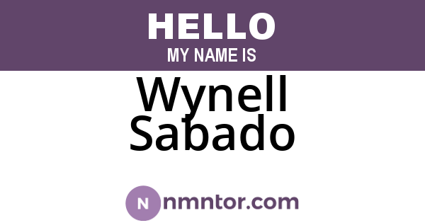 Wynell Sabado