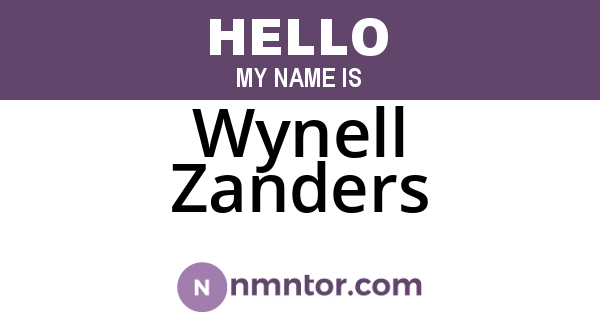 Wynell Zanders