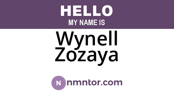 Wynell Zozaya