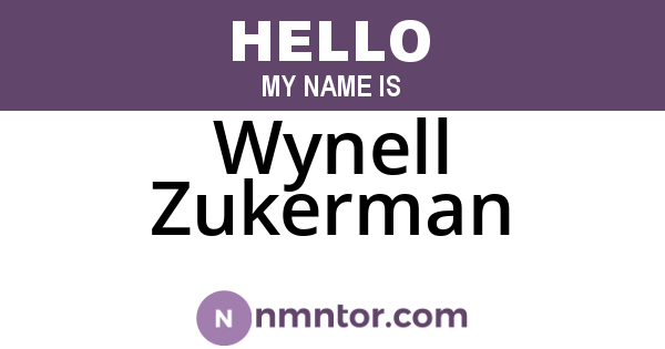 Wynell Zukerman