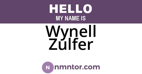 Wynell Zulfer