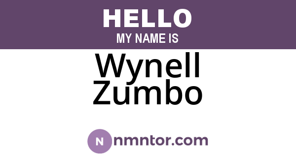 Wynell Zumbo