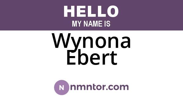 Wynona Ebert