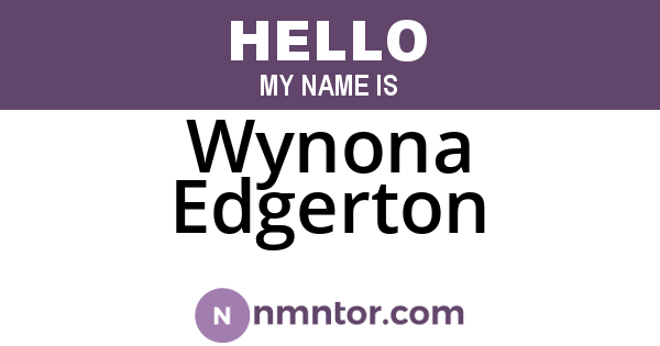 Wynona Edgerton