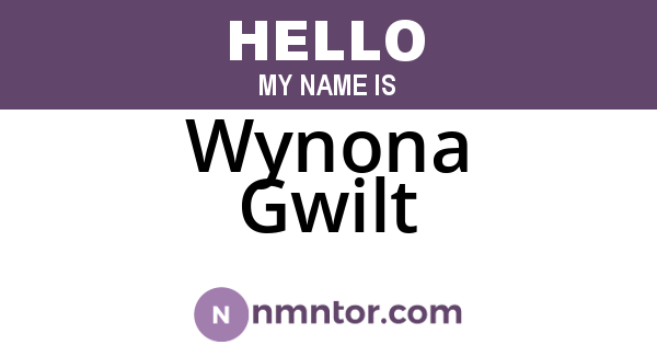 Wynona Gwilt