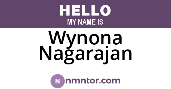 Wynona Nagarajan