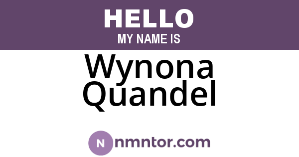 Wynona Quandel