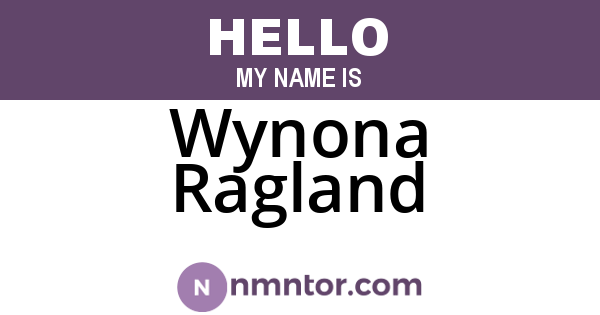 Wynona Ragland