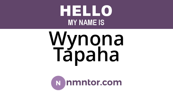Wynona Tapaha