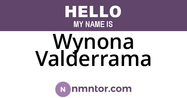 Wynona Valderrama