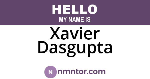 Xavier Dasgupta