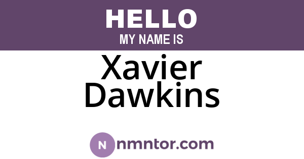 Xavier Dawkins