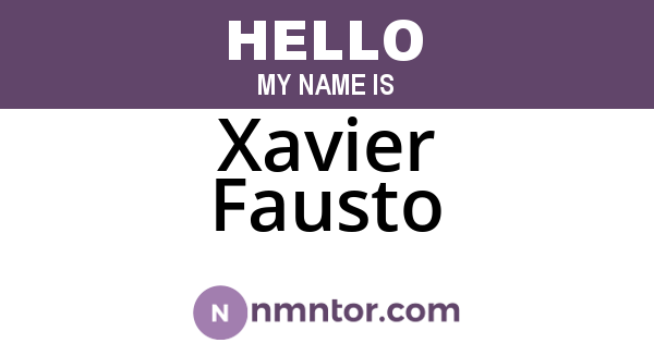 Xavier Fausto