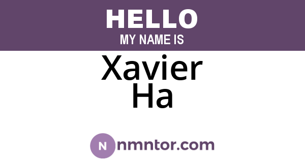 Xavier Ha