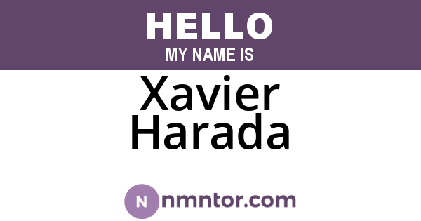 Xavier Harada