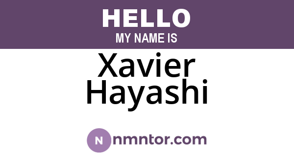 Xavier Hayashi