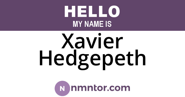 Xavier Hedgepeth