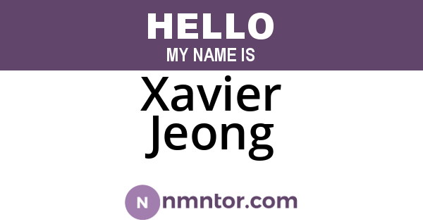 Xavier Jeong