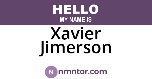 Xavier Jimerson