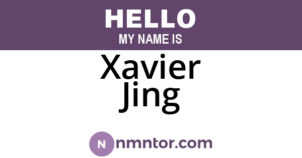 Xavier Jing