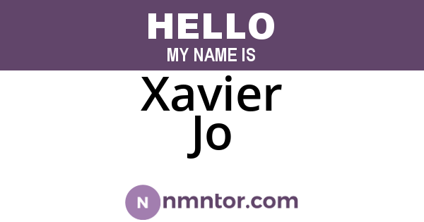 Xavier Jo