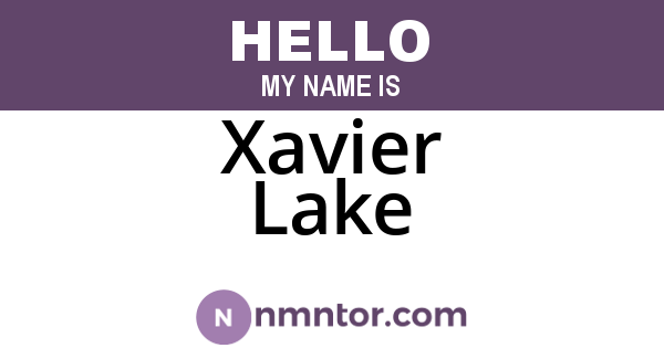 Xavier Lake