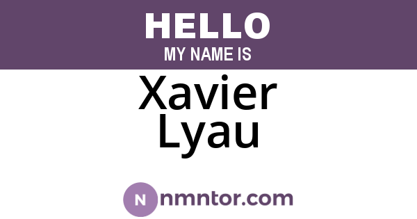Xavier Lyau