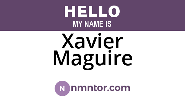 Xavier Maguire