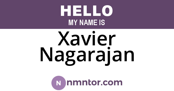 Xavier Nagarajan