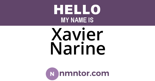 Xavier Narine