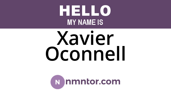 Xavier Oconnell